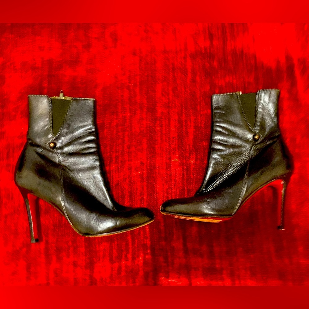 Christian Louboutin Black Leather Boots